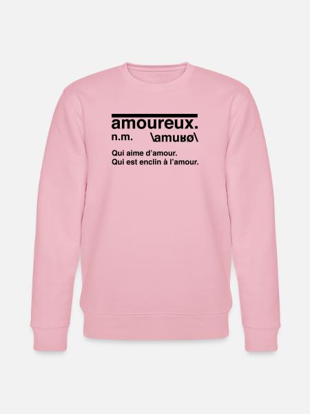 Définition amoureux style dictionnaire - Sweat bio CHANGER Stanley/Stella Unisexe - rose pâle