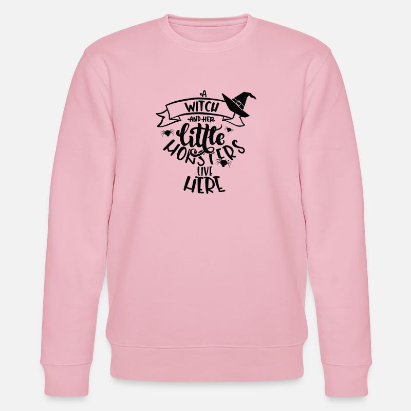 Chapeau de sorcière en rotation - Sweat bio CHANGER Stanley/Stella Unisexe - rose pâle