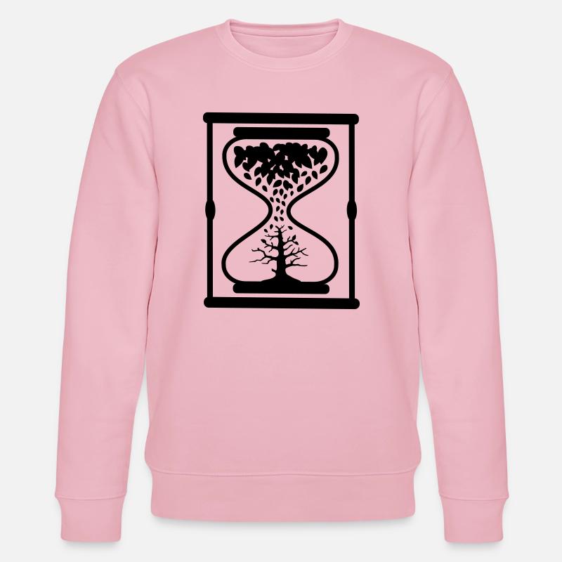 Uhr Sanduhr Geschenk - Stanley/Stella Unisex Bio-Sweatshirt CHANGER  - Hellrosa