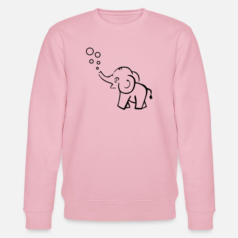 Elefant macht Blasen - Stanley/Stella Unisex Bio-Sweatshirt CHANGER  - Hellrosa