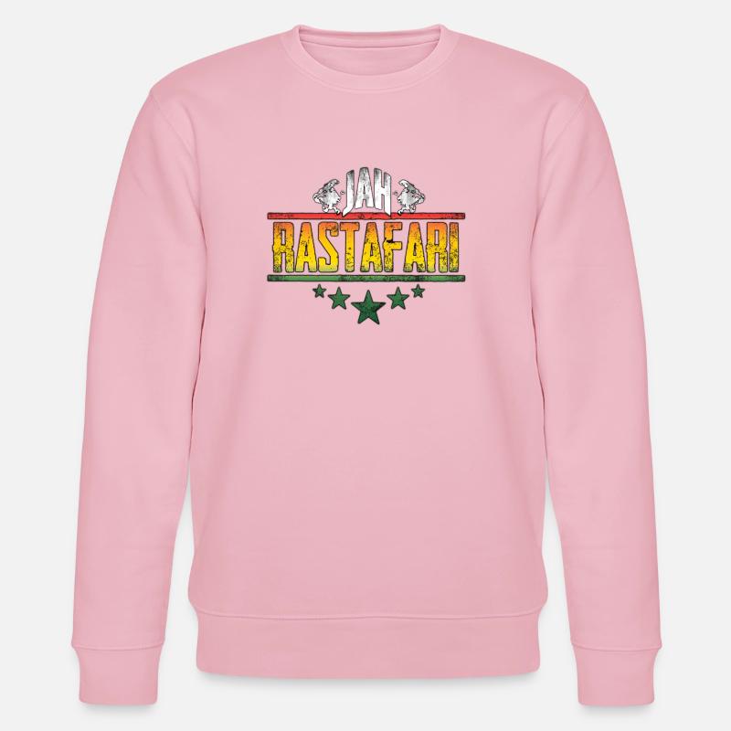 Conception d’affirmation rastafari de Jah - Sweat bio CHANGER Stanley/Stella Unisexe - rose pâle