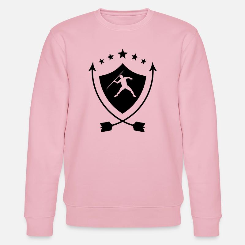 Speerwurf / Diskuswurf / Kugelstoßen / Hammerwurf - Stanley/Stella Unisex Bio-Sweatshirt CHANGER  - Hellrosa