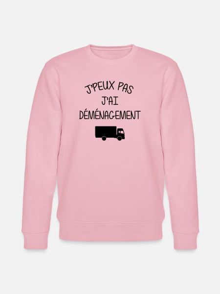 mover flytning flytte flyttefirma bevæger lastbil - Stanley/Stella økologisk unisex-sweatshirt CHANGER  - lys rosa