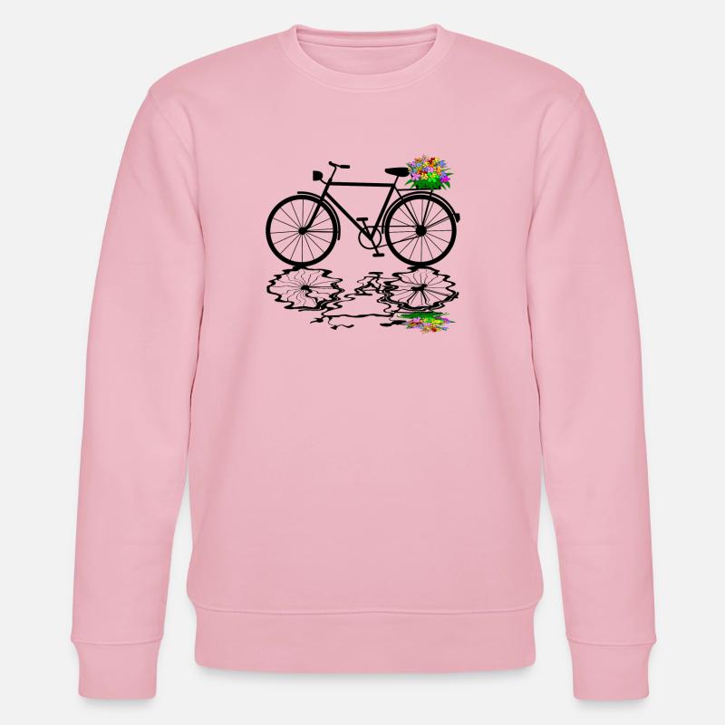 fahrrad blumen radfahrer - Stanley/Stella Unisex Bio-Sweatshirt CHANGER - Hellrosa