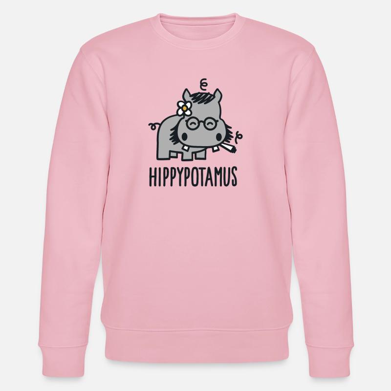 Hippypotamus - Stanley/Stella Unisex Bio-Sweatshirt CHANGER  - Hellrosa