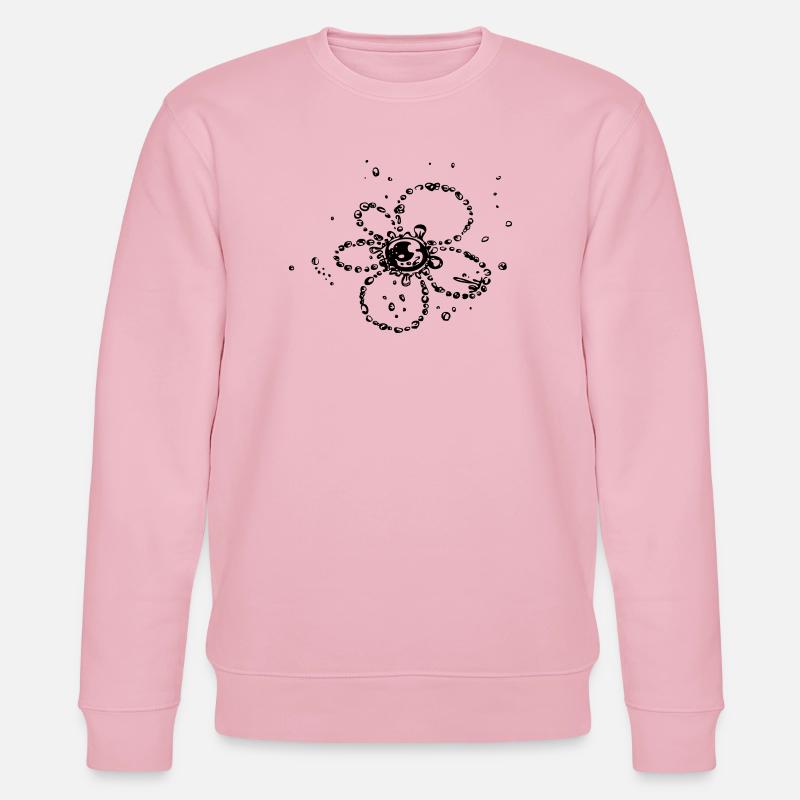 Fleur de gouttes d'eau - Sweat bio CHANGER Stanley/Stella Unisexe - rose pâle