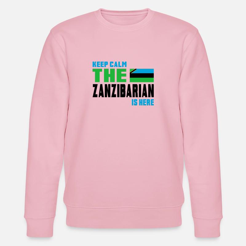 Keep Calm Design / Geschenk Tansania - Stanley/Stella Unisex Bio-Sweatshirt CHANGER  - Hellrosa