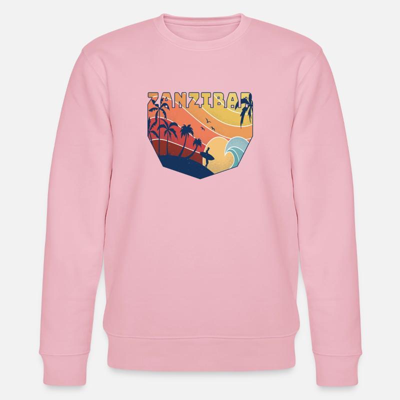 Surfer Design / Geschenk - Stanley/Stella Unisex Bio-Sweatshirt CHANGER  - Hellrosa