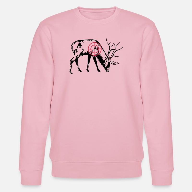 Äsender Hirsch - Stanley/Stella Unisex Bio-Sweatshirt CHANGER  - Hellrosa