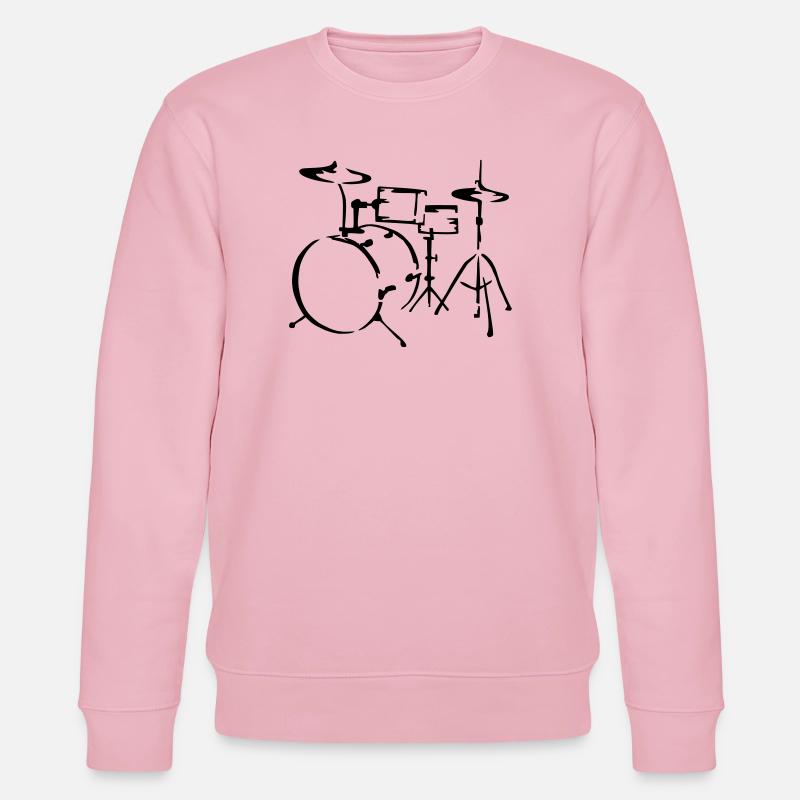 drummer schlagzeug musiker - Stanley/Stella Unisex Bio-Sweatshirt CHANGER  - Hellrosa