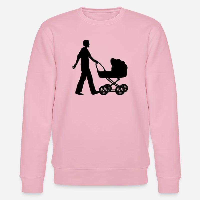 vater kind kinderwagen - Stanley/Stella Unisex Bio-Sweatshirt CHANGER - Hellrosa