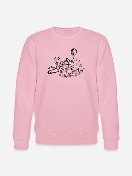 Happy Birthday motif, Congratulations - Stanley/Stella CHANGER Unisex Organic Sweatshirt - cotton pink