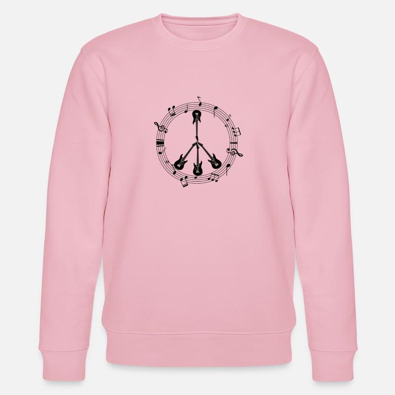 Frieden und Liebe - Stanley/Stella Unisex Bio-Sweatshirt CHANGER  - Hellrosa