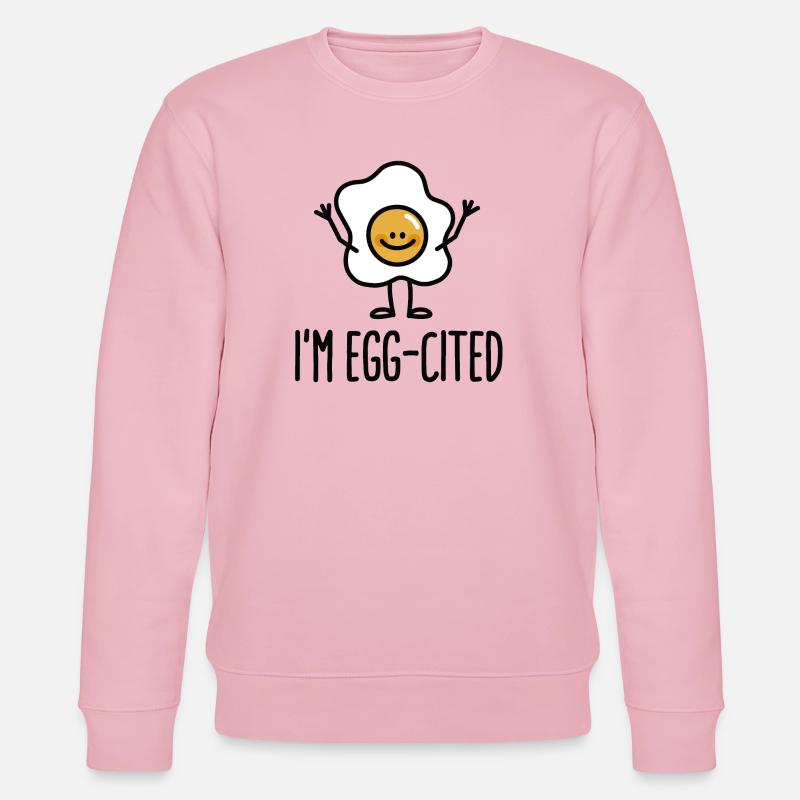 I'm EGG-cited - Stanley/Stella Unisex Bio-Sweatshirt CHANGER  - Hellrosa