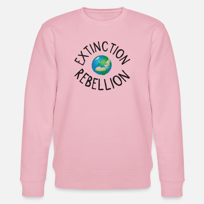 Extinction Rebellion Planet Erde schwarz - Stanley/Stella Unisex Bio-Sweatshirt CHANGER - Hellrosa