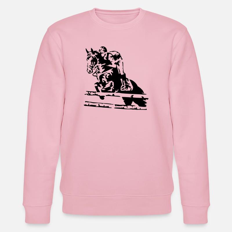 reiten springreiten - Stanley/Stella Unisex Bio-Sweatshirt CHANGER  - Hellrosa