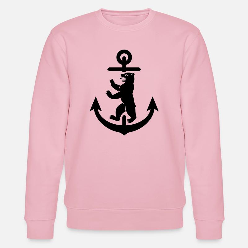 Berlin Anker Wappen, Berlin Shirt - Stanley/Stella Unisex Bio-Sweatshirt CHANGER  - Hellrosa