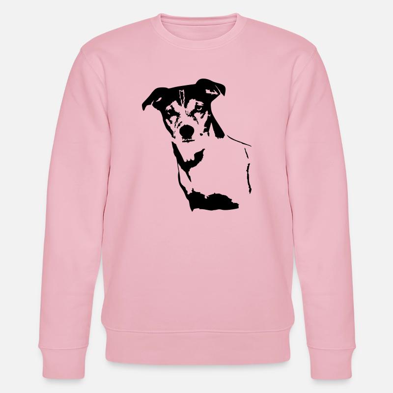 Tête de Jack Russell Terrier - Sweat bio CHANGER Stanley/Stella Unisexe - rose pâle