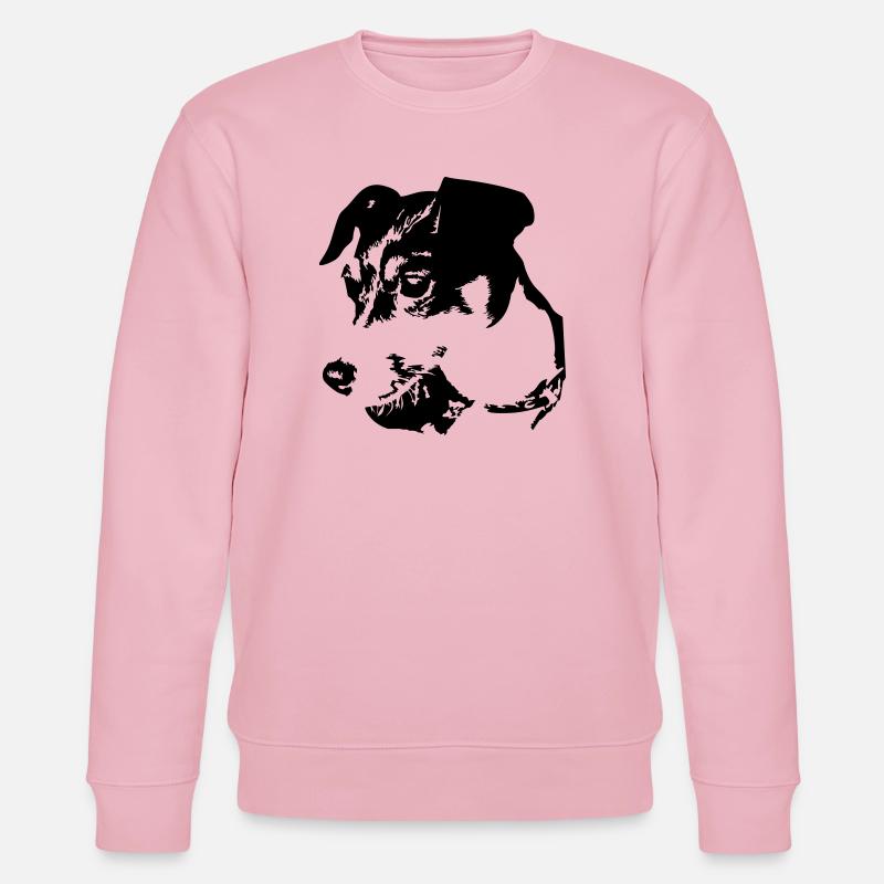 Tête de Jack Russell Terrier - Sweat bio CHANGER Stanley/Stella Unisexe - rose pâle