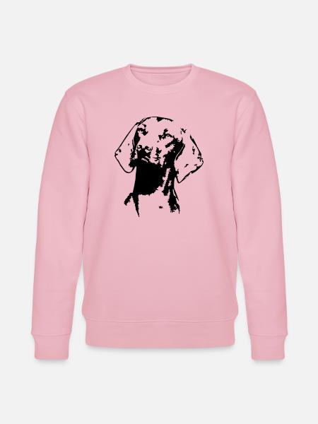 Magyar Vizsla head - Stanley/Stella CHANGER Unisex Organic Sweatshirt - cotton pink