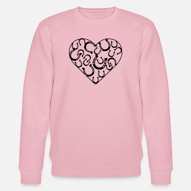 Hufeisen Herz - Stanley/Stella Unisex Bio-Sweatshirt CHANGER - Hellrosa