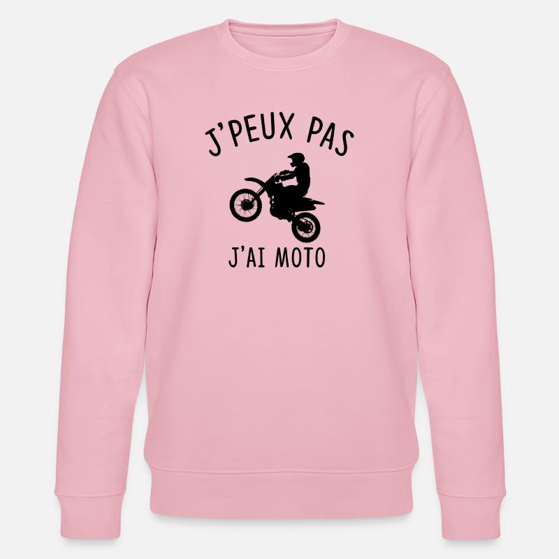 J'PEUX PAS J'AI MOTO - Sweat bio CHANGER Stanley/Stella Unisexe - rose pâle