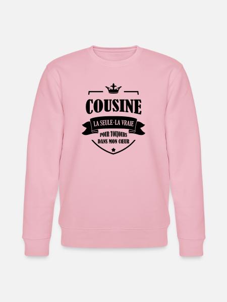 Cousin - Cousine - Famille - Naissance - Bébé - Stanley/Stella CHANGER Unisex Organic Sweatshirt - cotton pink