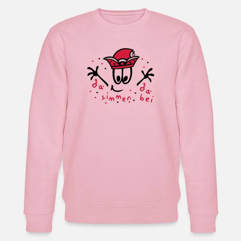 Fasching mit Konfetti, Karneval - Stanley/Stella Unisex Bio-Sweatshirt CHANGER  - Hellrosa