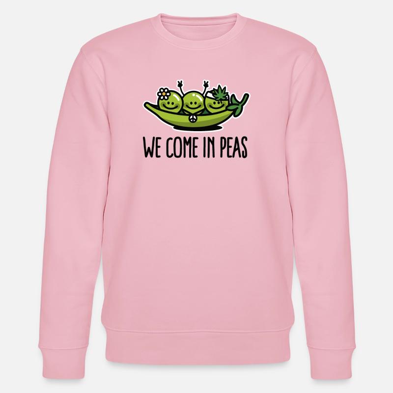 We come in peas / peace - Stanley/Stella Unisex Bio-Sweatshirt CHANGER  - Hellrosa