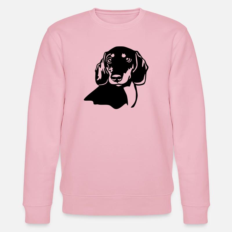 Tête de teckel - Sweat bio CHANGER Stanley/Stella Unisexe - rose pâle