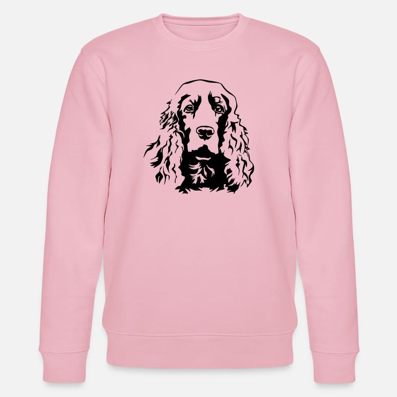 Tête de Cocker Spaniel - Sweat bio CHANGER Stanley/Stella Unisexe - rose pâle