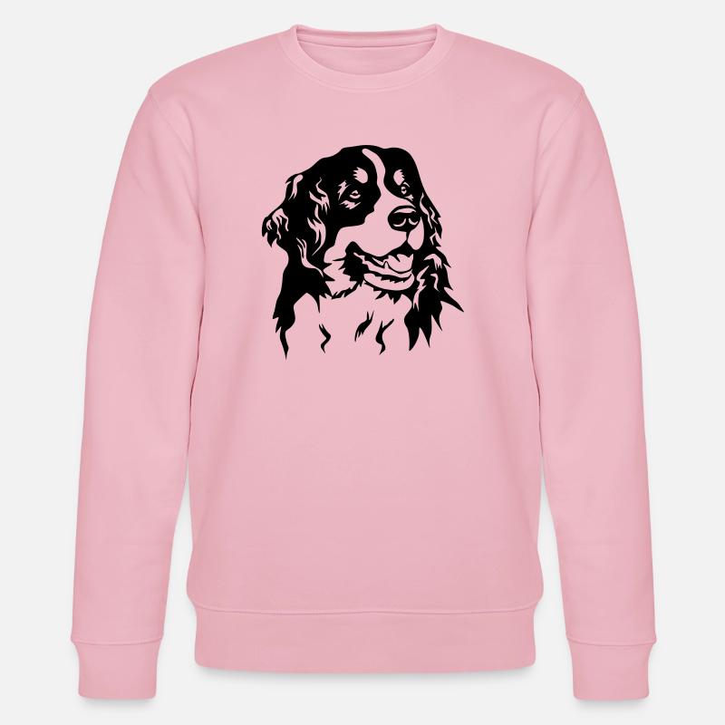 Berner Sennenhund Kopf - Stanley/Stella Unisex Bio-Sweatshirt CHANGER  - Hellrosa