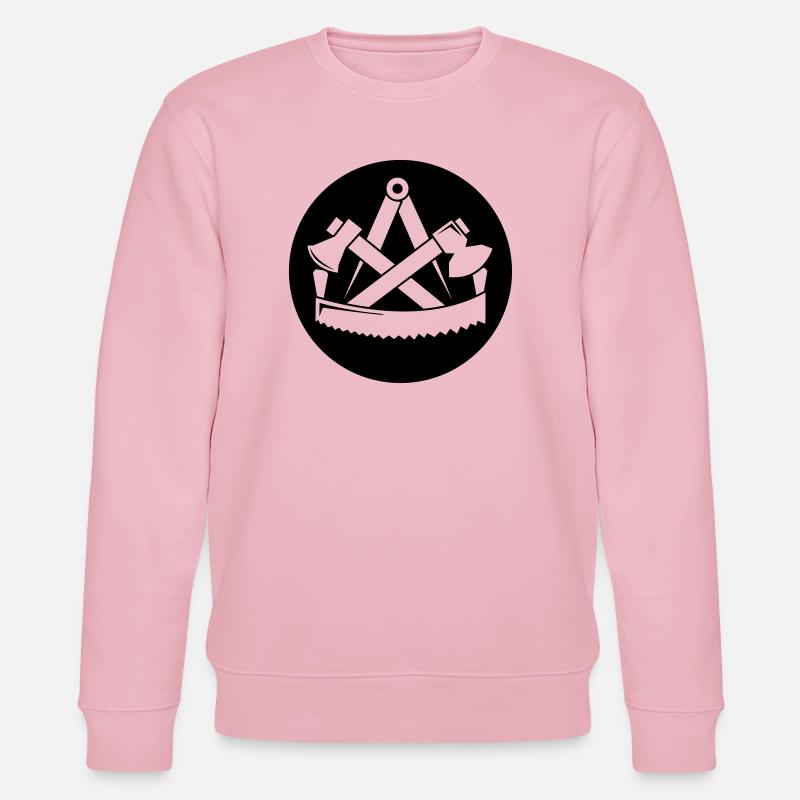 Zunftzeichen Zimmerer - Stanley/Stella Unisex Bio-Sweatshirt CHANGER  - Hellrosa