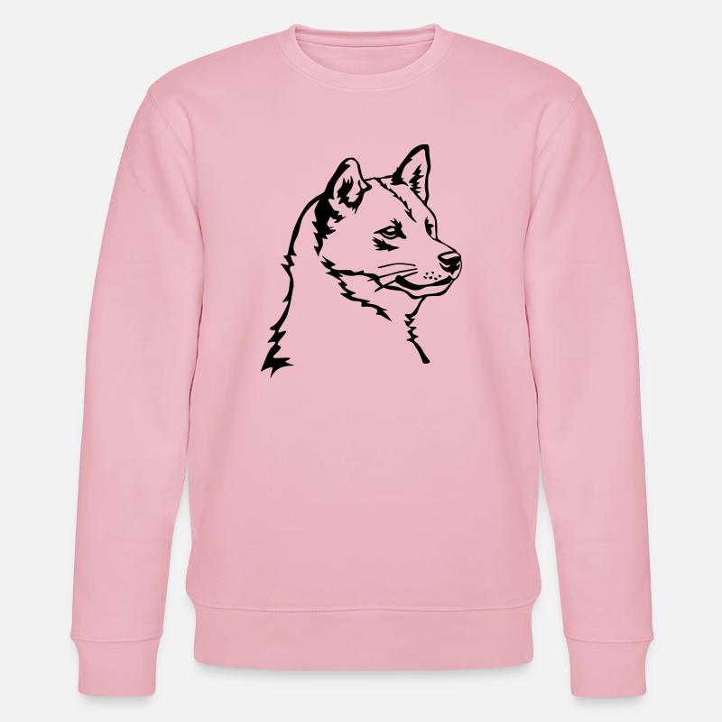 Shiba Kopf - Stanley/Stella Unisex Bio-Sweatshirt CHANGER  - Hellrosa