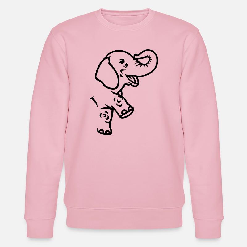 Elefant, Afrika - Stanley/Stella Unisex Bio-Sweatshirt CHANGER  - Hellrosa