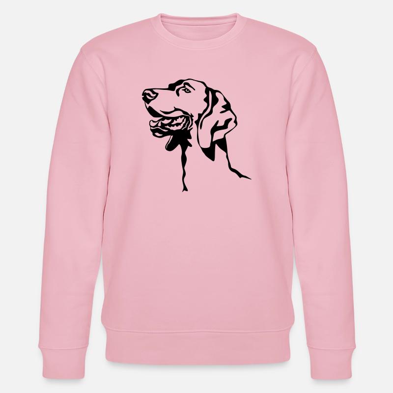 Weimaraner Kopf - Stanley/Stella Unisex Bio-Sweatshirt CHANGER  - Hellrosa