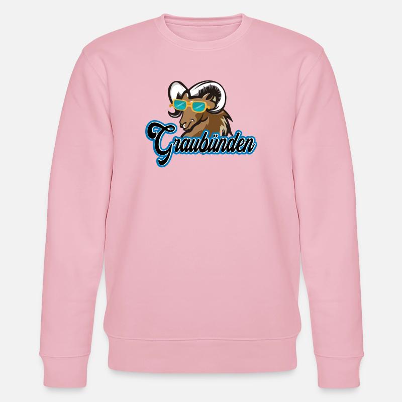 Style Capricorne des Grisons - Sweat bio CHANGER Stanley/Stella Unisexe - rose pâle