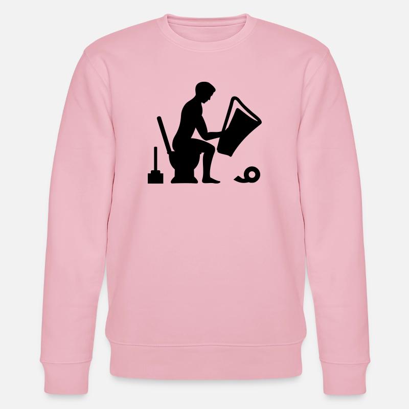 Klo - Toilette - Stanley/Stella Unisex Bio-Sweatshirt CHANGER  - Hellrosa