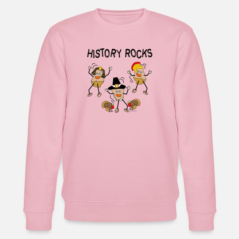 Geschichte rockt - Stanley/Stella Unisex Bio-Sweatshirt CHANGER  - Hellrosa