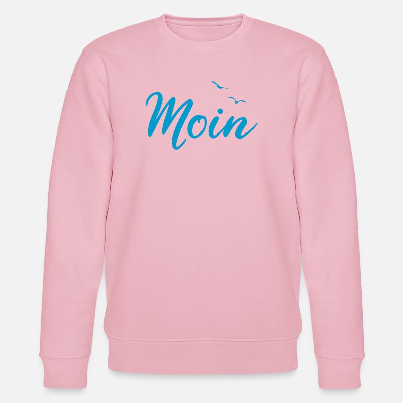 Moin - Spruch Design Geschenk - Stanley/Stella Unisex Bio-Sweatshirt CHANGER  - Hellrosa