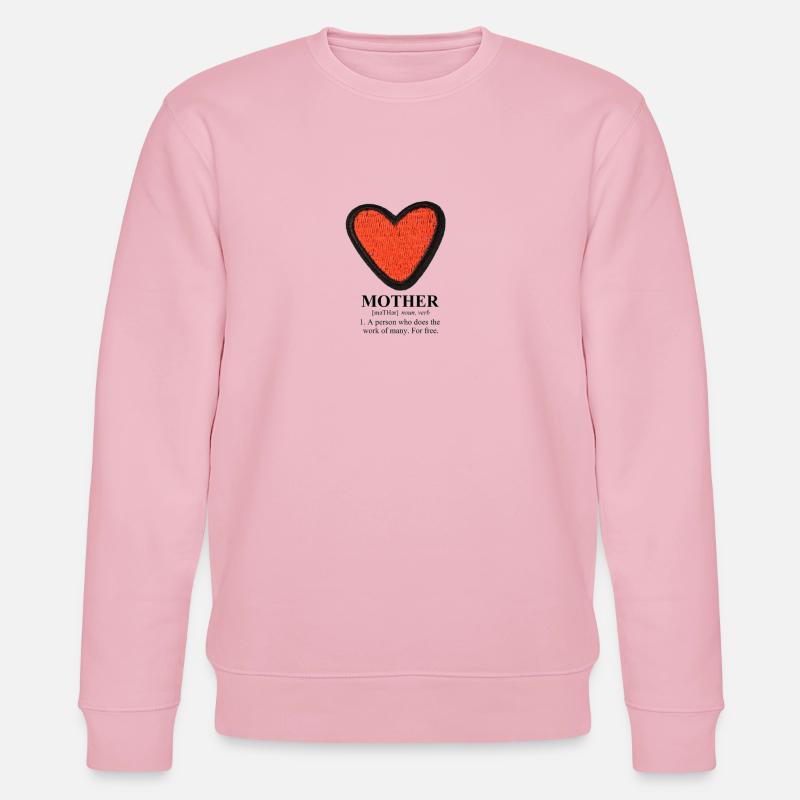 Herz mit bedeutungsvollem Mamatronk - Stanley/Stella Unisex Bio-Sweatshirt CHANGER - Hellrosa