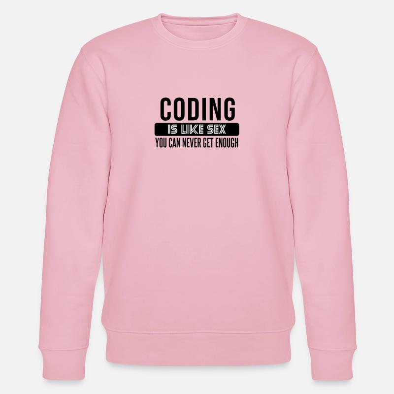 Coding Statement – Provokantes Entwicklerdesign - Stanley/Stella Unisex Bio-Sweatshirt CHANGER  - Hellrosa