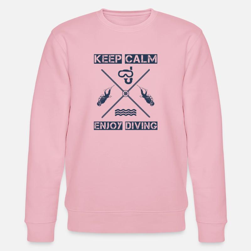 Keep Calm - Enjoy Diving - Stanley/Stella Unisex Bio-Sweatshirt CHANGER  - Hellrosa