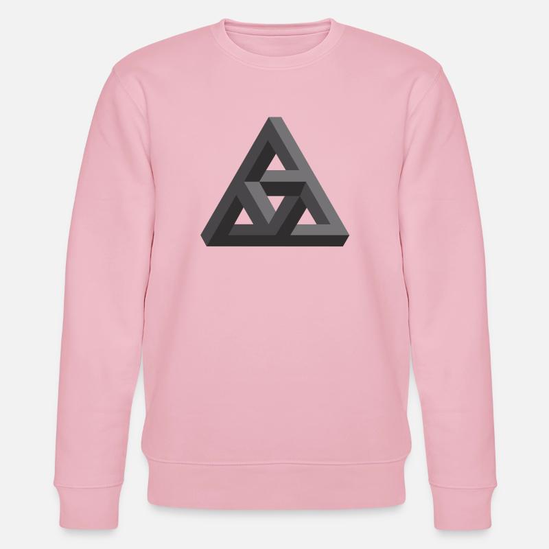 Abstract Geometry Pattern in Gray - Stanley/Stella CHANGER Unisex Organic Sweatshirt - cotton pink
