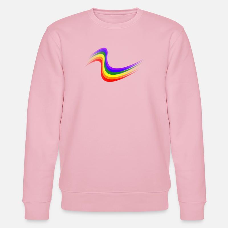 Rainbow wave - Stanley/Stella Unisex Bio-Sweatshirt CHANGER  - Hellrosa