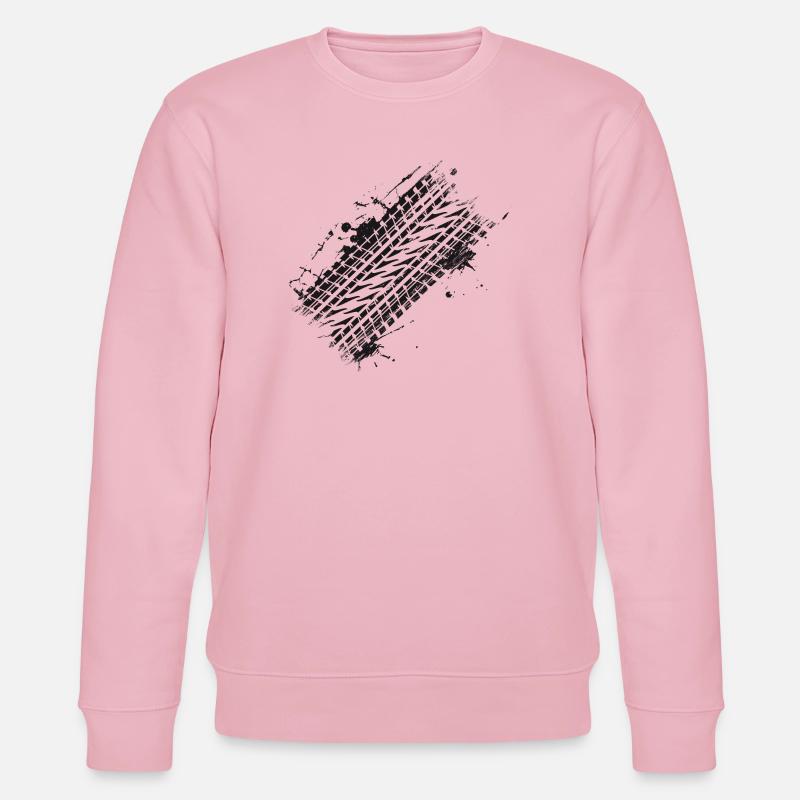 schmutziges Auto Reifenprofil Bremsspur Graffiti - Stanley/Stella Unisex Bio-Sweatshirt CHANGER  - Hellrosa
