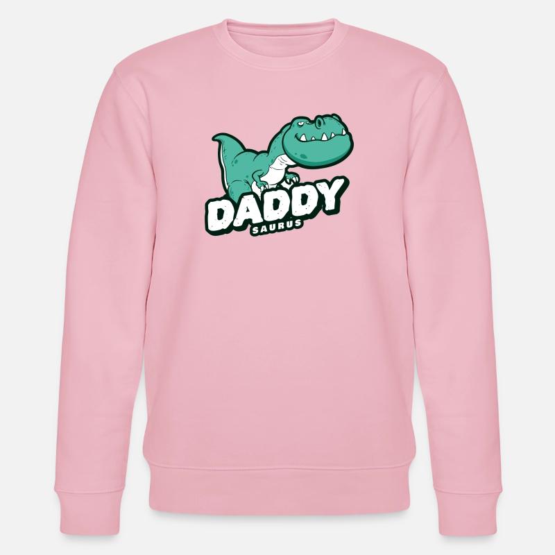 Dinosaurier Papa Vater Vaterschaft - Stanley/Stella Unisex Bio-Sweatshirt CHANGER  - Hellrosa