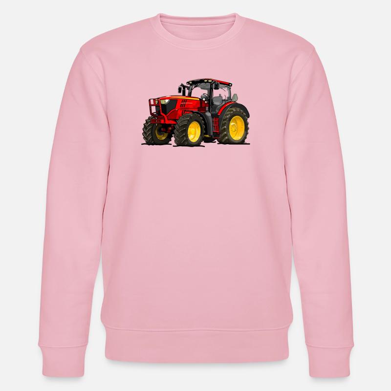 Traktor rot - Stanley/Stella Unisex Bio-Sweatshirt CHANGER  - Hellrosa