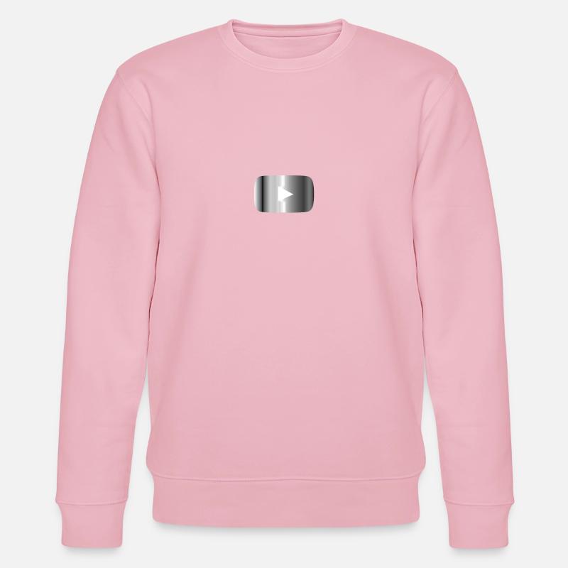 Bouton de jeu argenté - Sweat bio CHANGER Stanley/Stella Unisexe - rose pâle