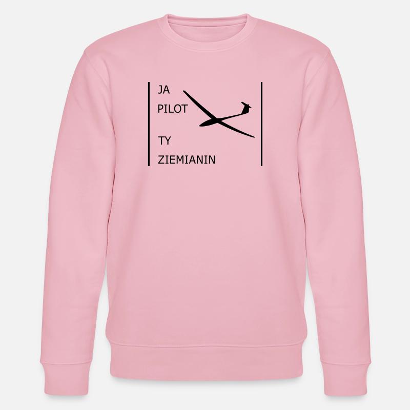 Segelflugzeug-Pilot szybowcowy - Stanley/Stella Unisex Bio-Sweatshirt CHANGER  - Hellrosa
